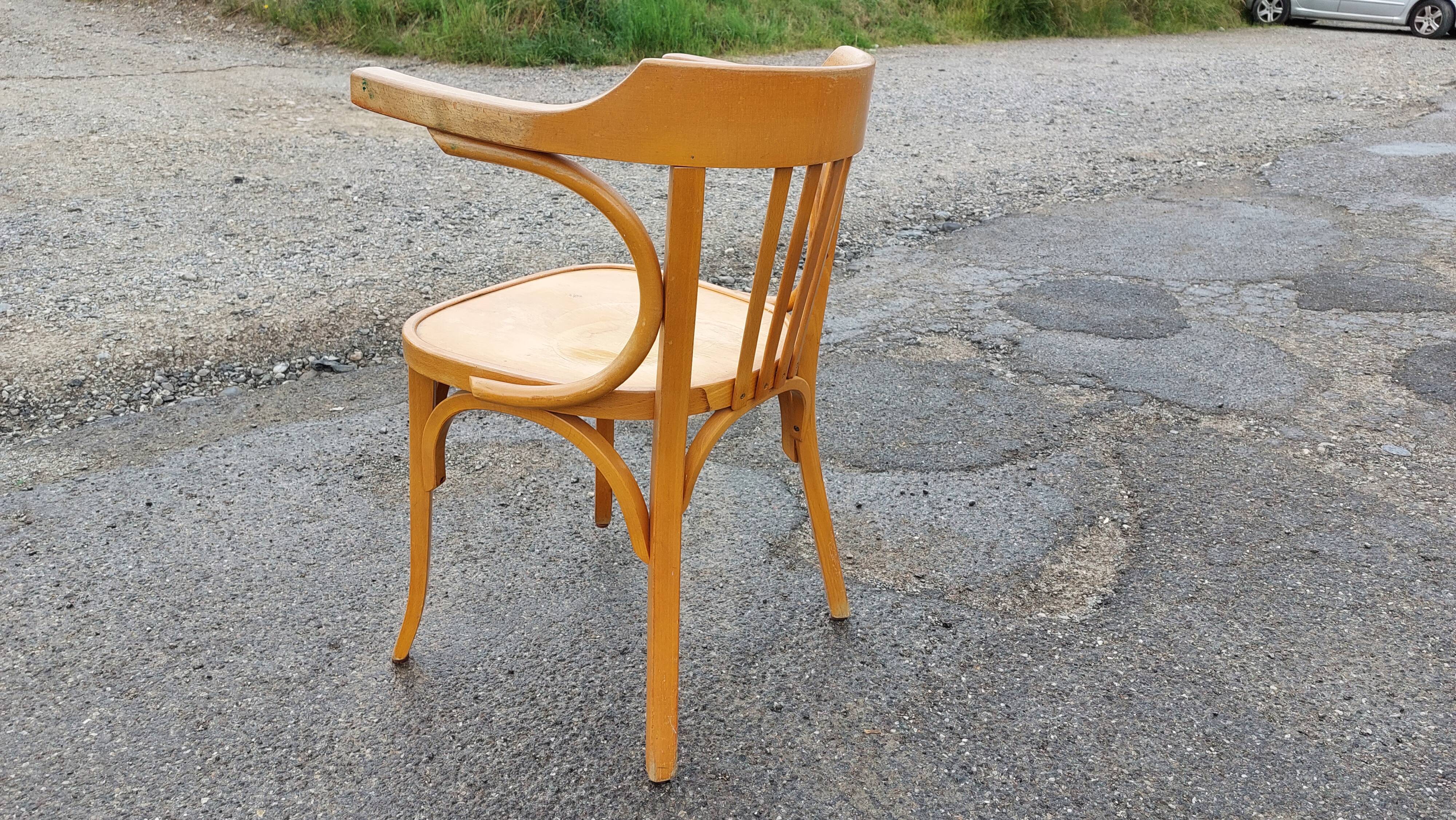Baumann armchair N°21 in blond beech - 60s