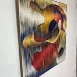 Textile sculpture-painting: The Dance of Colors