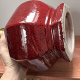 Vintage pleated opaline globe table lamp