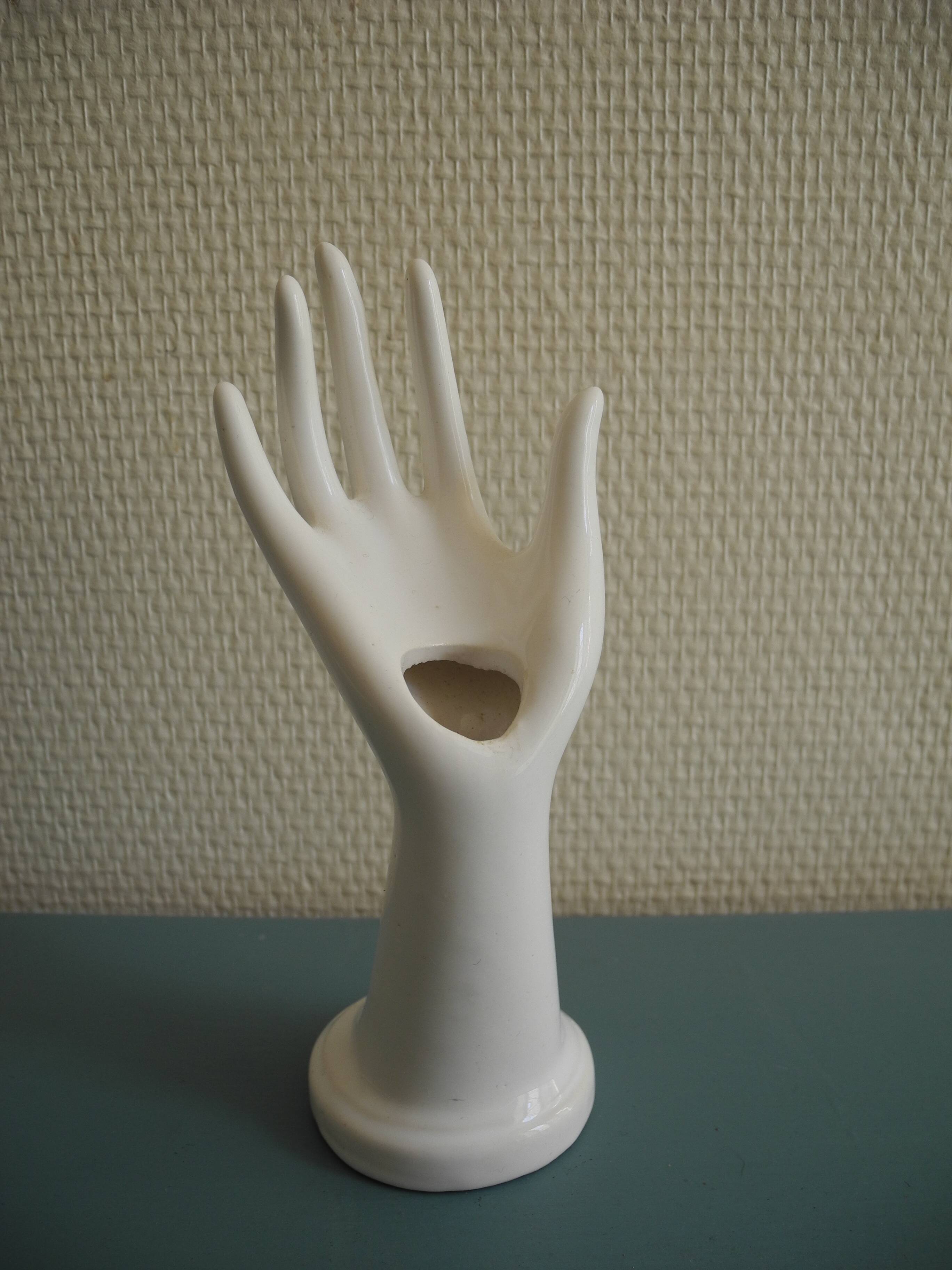 hand ring holder soliflore decorative retro shabby vintage ring holder