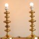 Pair of Swedish Coil Table Lamps