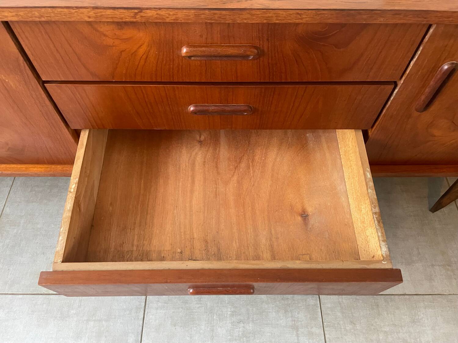 Very beautiful vintage Scandinavian teak sideboard