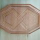 Art Deco pink pressed glass octagonal tray