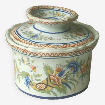 Beurrier a eau en faience de desvre boulogne corne abondance