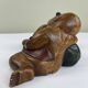 Carved wooden bookends
