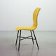 Élégante chaise d'appoint jaune italienne du milieu du siècle