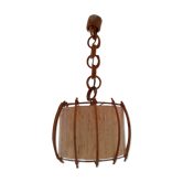 Suspension vintage en rotin