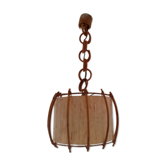 Vintage rattan pendant lamp