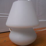 80s glass mushroom lamp