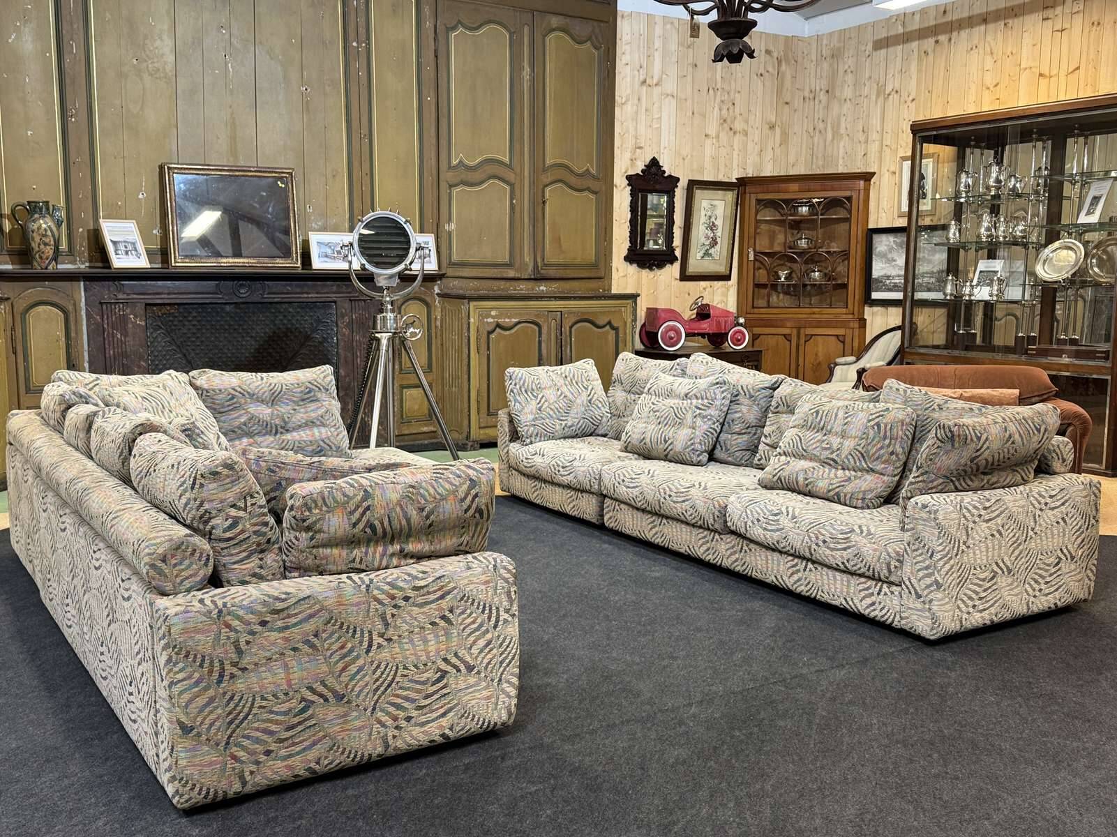 Modular sofa by Roche Bobois from the 1980s in fabric, 2 modules.