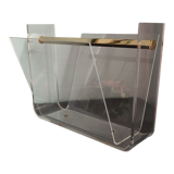 Vintage Roche Bobois plexiglass magazine door