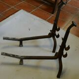 Pair of wrought iron chenets