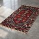 Vintage Red Hand-Woven Oriental Afghan Rug, 1970s