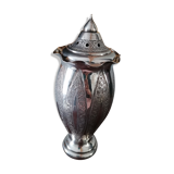 Oriental art silver metal vase