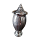 Oriental art silver metal vase