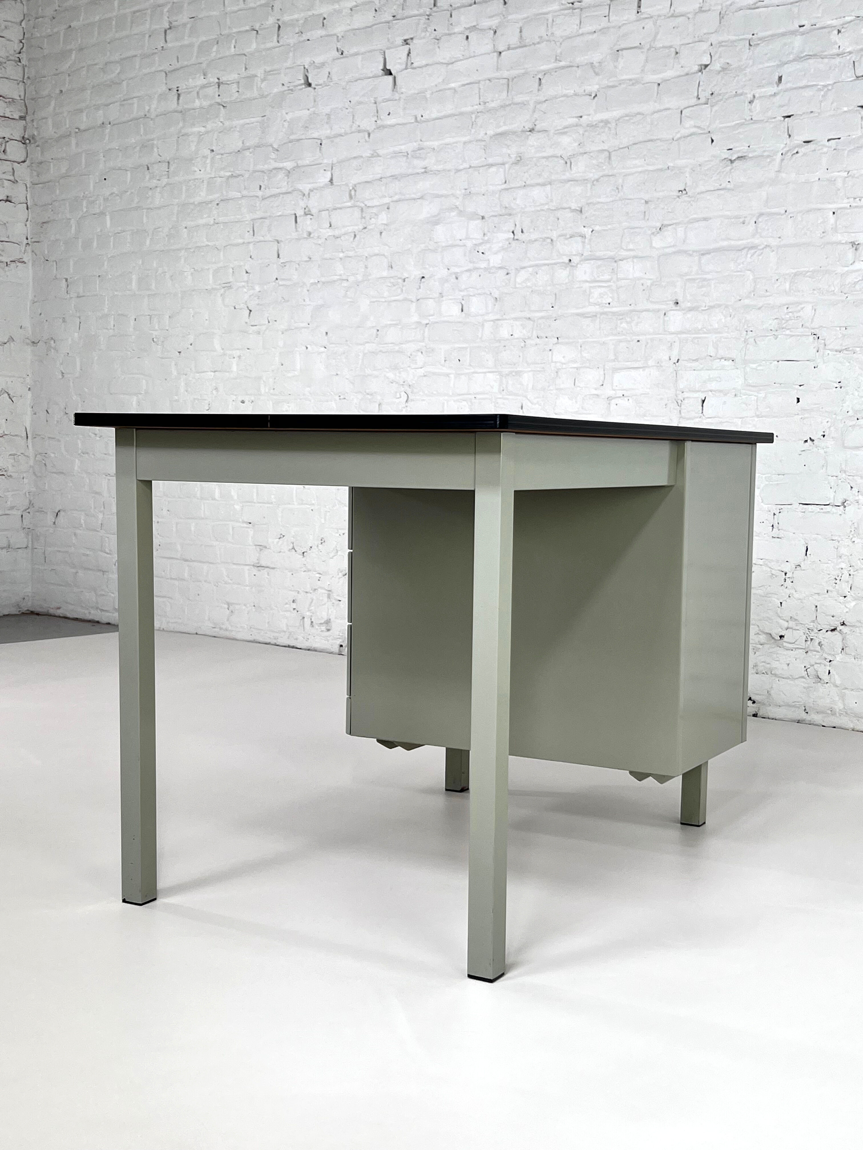 50s desk in industrial style metal