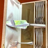 Christofle Malmaison dessert service 12 cake fork with serving shovel