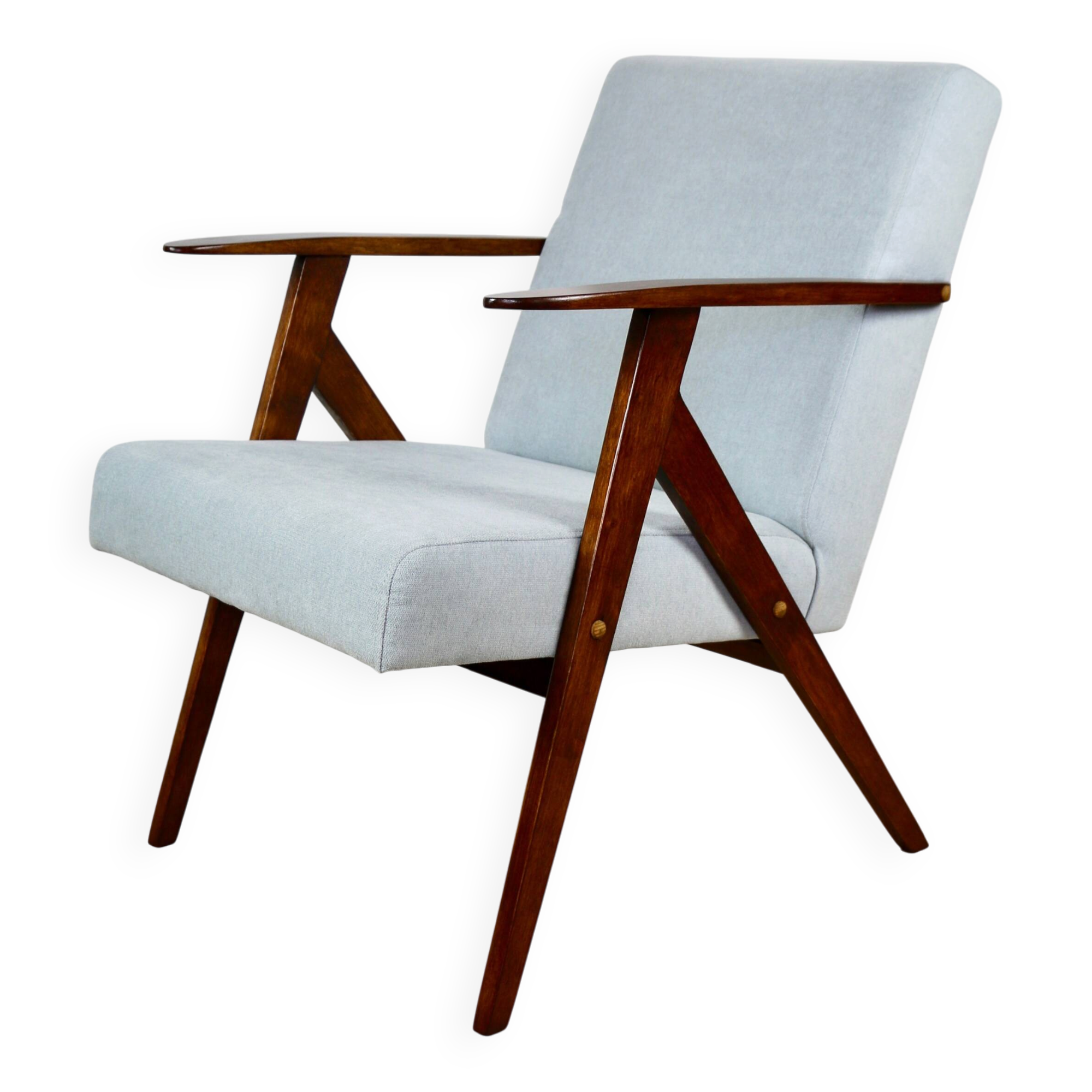 Vintage armchair like VAR blue turquoise - 2 pieces available