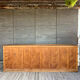 Old counter with sliding doors