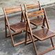 3 chaises scandinaves pliables cannées 1950