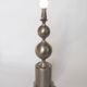 Pied de lampe maison Barbier 2 spheres acier poli