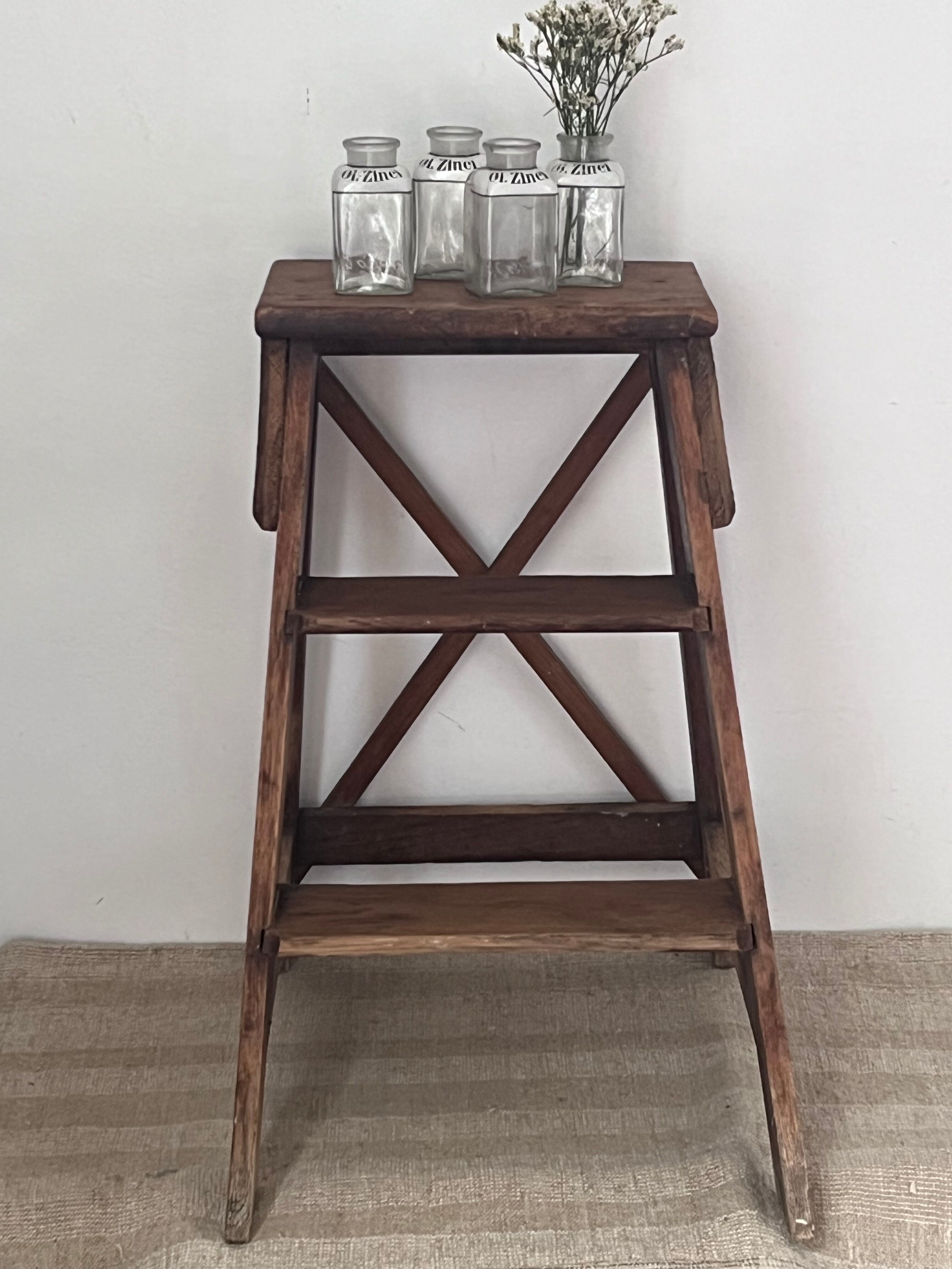 Old wooden footstool – Folk art