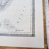 South America, antique map, printed in 1852. Authentic.