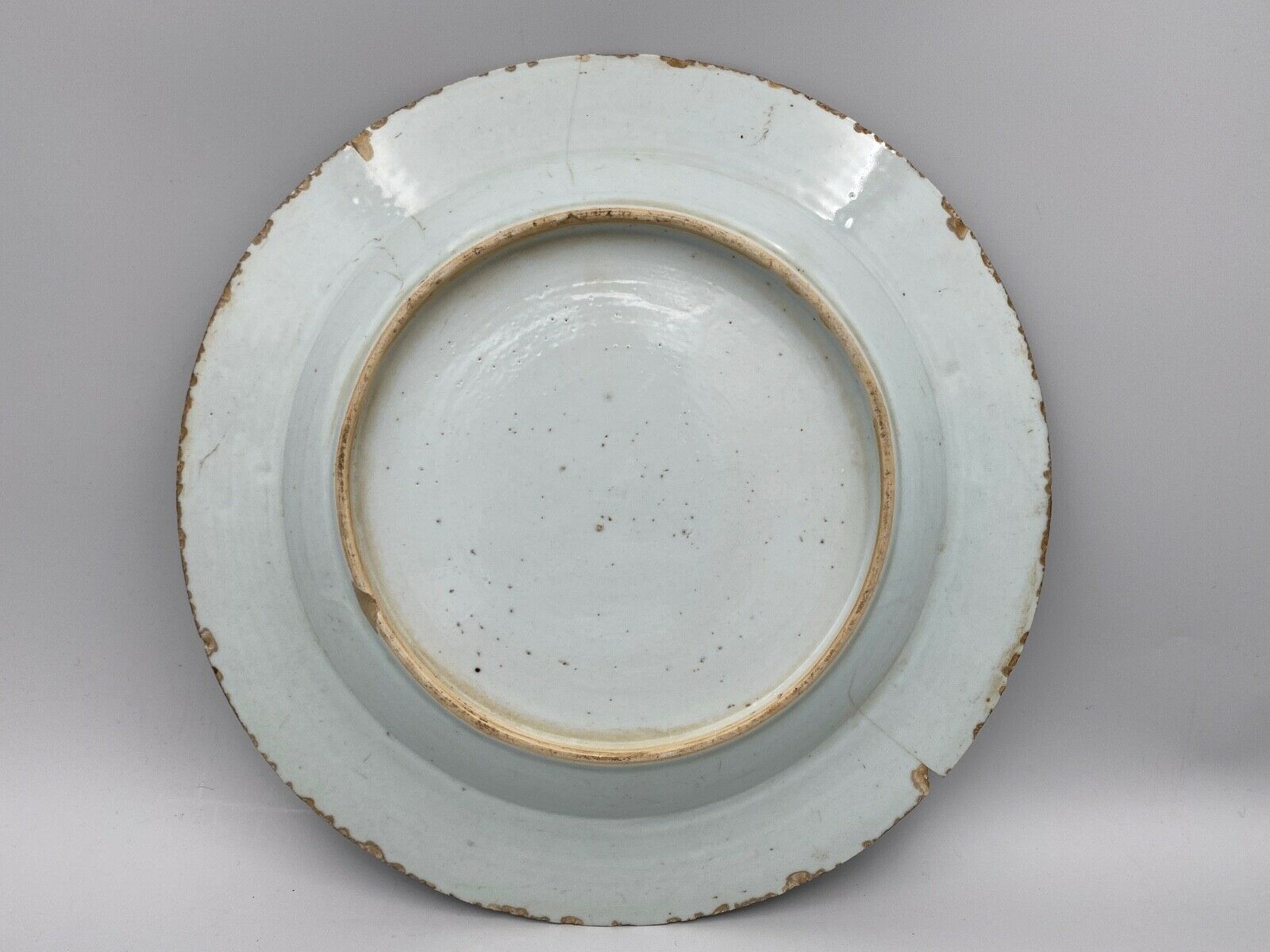 Blue and white porcelain dish China XVlllth pagoda decoration