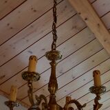 Chandelier 4 branches bronze Louis XV style