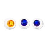 Tris of Murano glass vases by Enrico Capuzzo for Vistosi Italia Anni '60