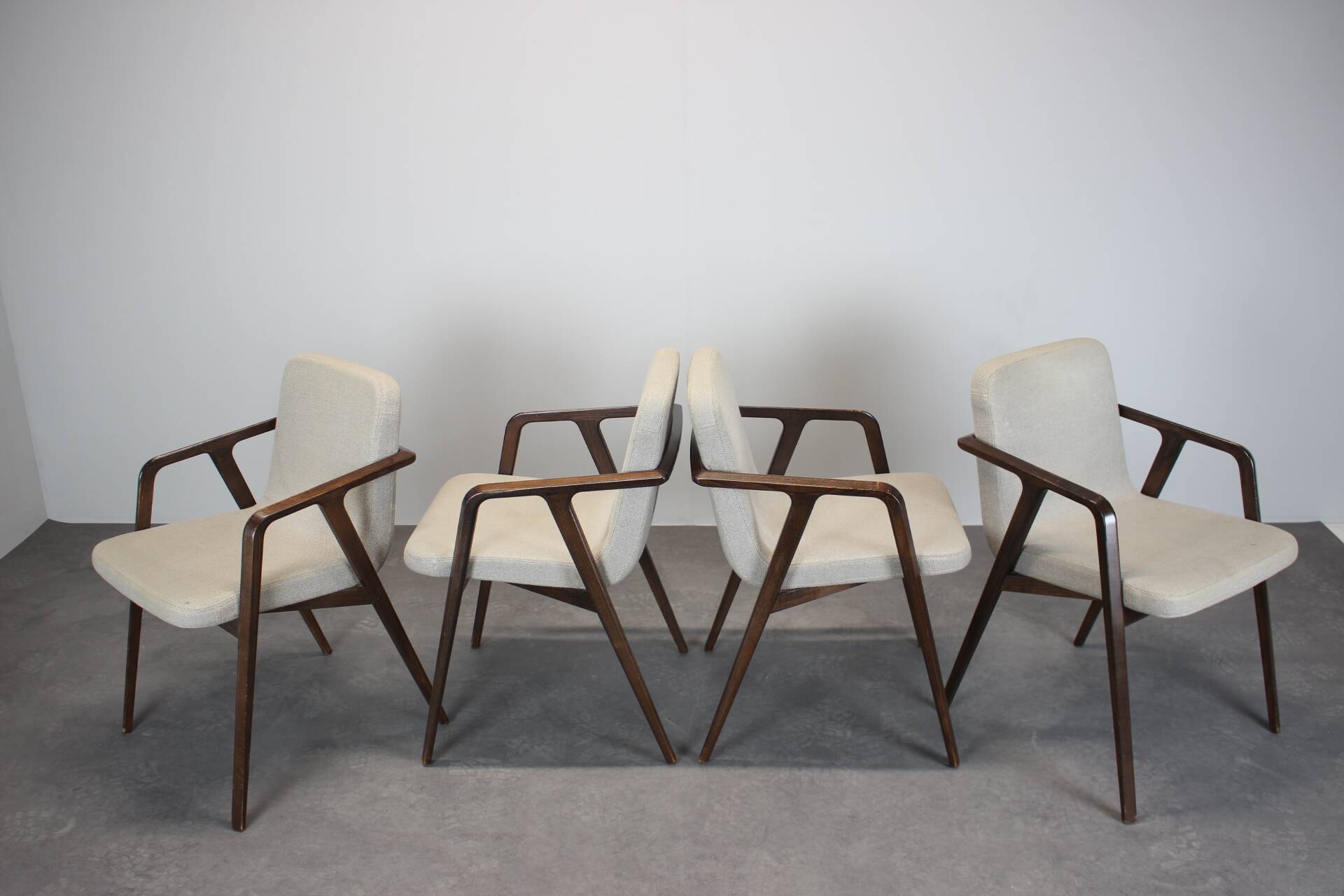 Set of 4 Lolita Dining Chair with Arms by Porada, 21st Century