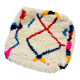 Berber floor cushion, Beni ouarain, Boujaad, Azilal Moroccan pouf pure wool 60 x 60 x 20 cm