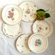 6 mismatched old flat plates