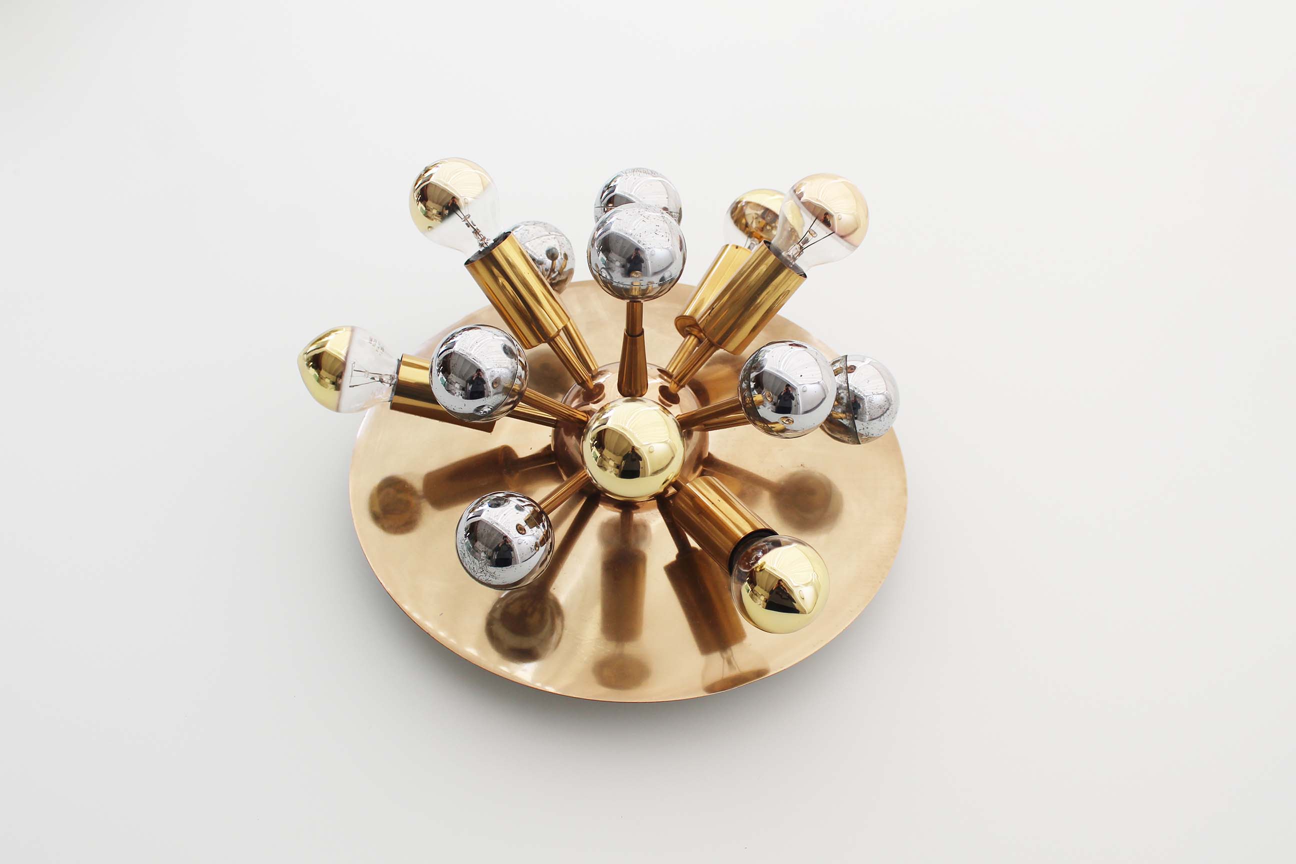 Brass sputnik wall light by Sa Boulanger