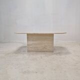 Rectangle Travertine Coffee or Side Table, Italy 1980s