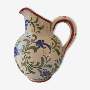 Vase or pitcher in earthenware signed Forah