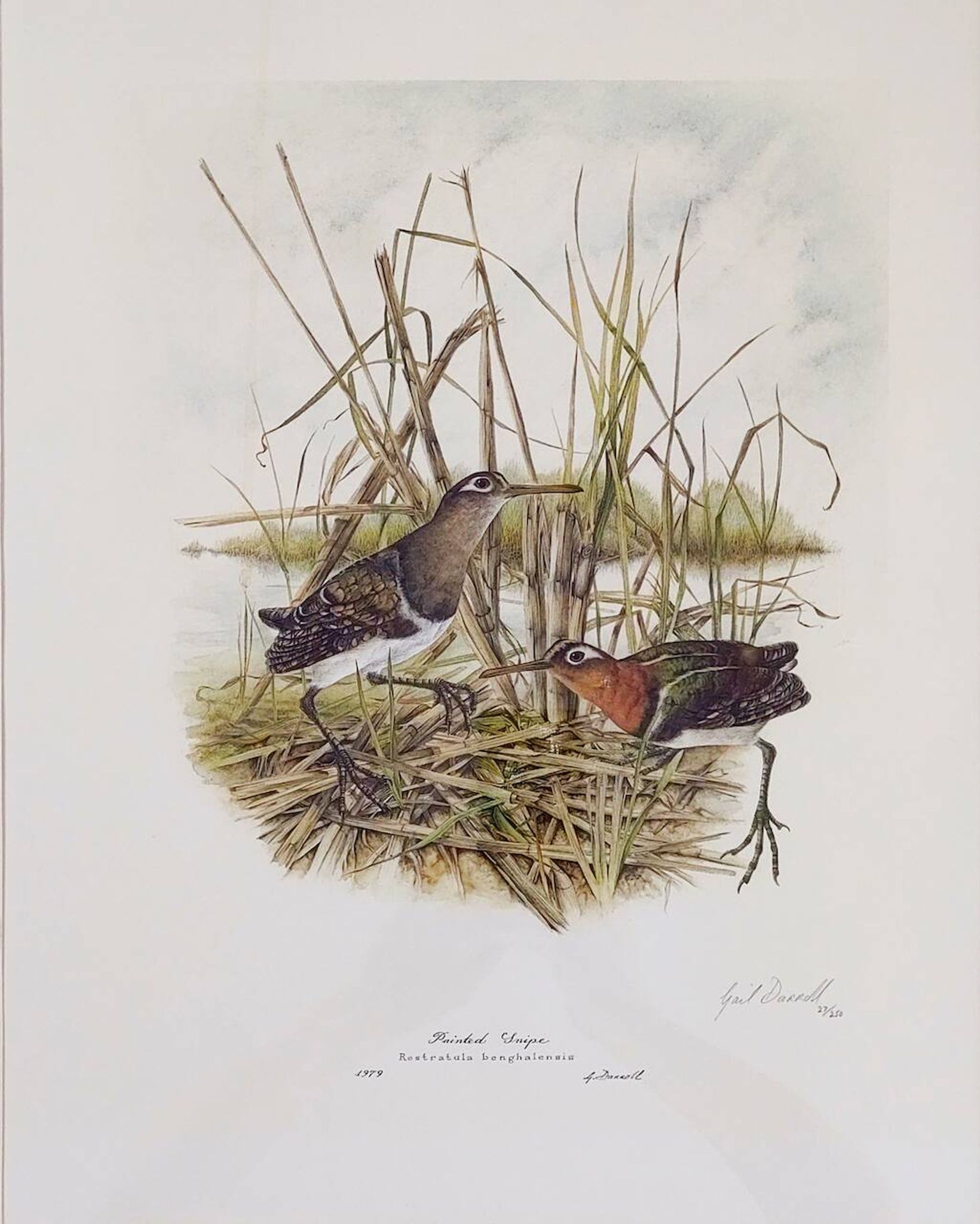 Paire de lithographies originales signées au crayon Gail Denise Darroll