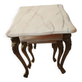 Marble and brass nesting table