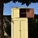 Armoire ancienne buffet jaune vintage parisien