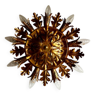 Italian Banci Firenze gilded wall scone or ceiling lamp vintage