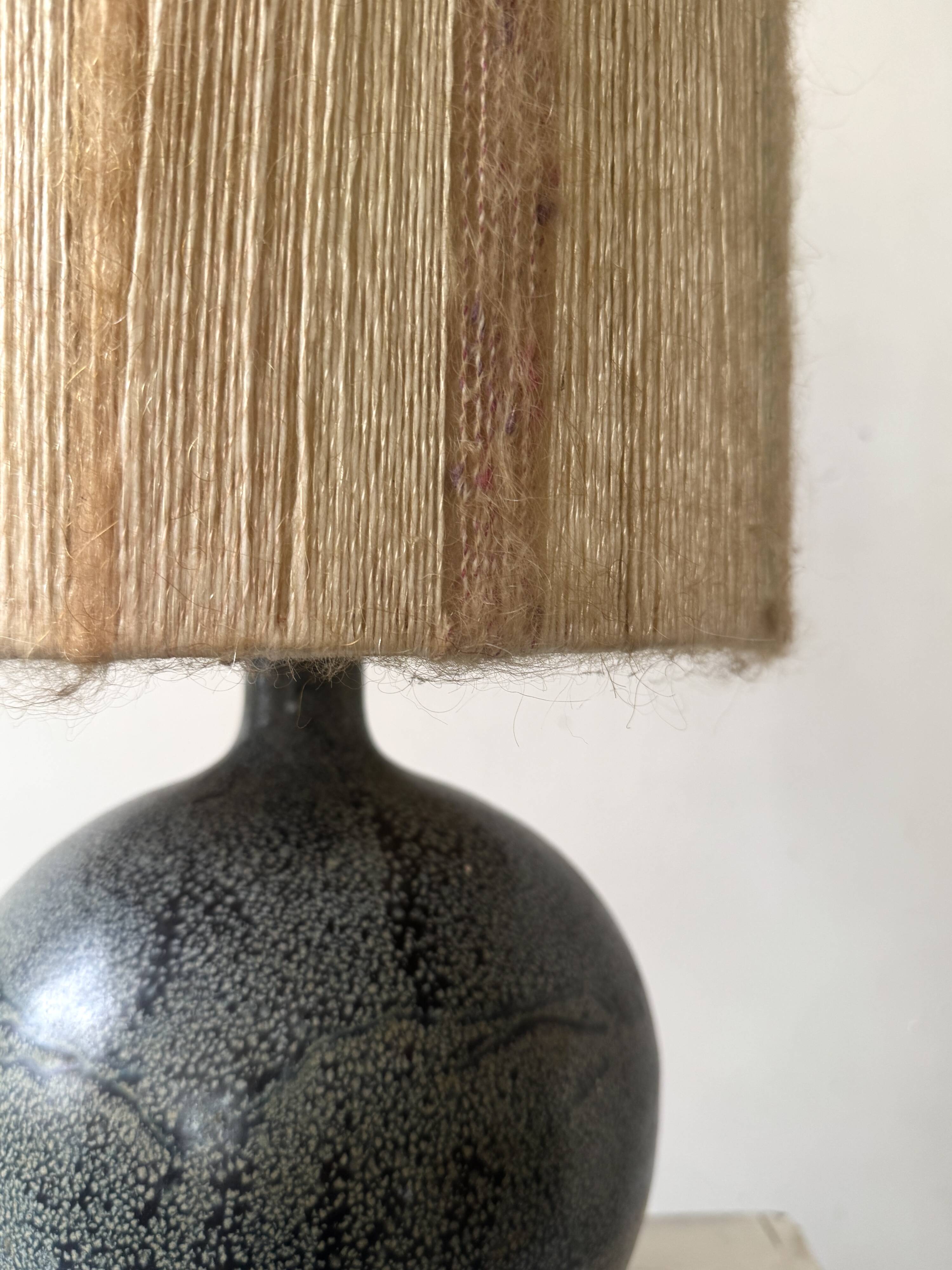 Table lamp in ceramic by Annie Maume and Robert Héraud, La Borne 1950.