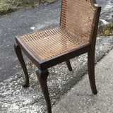 Vintage Wood & Cane Lounge Chair, 1950s