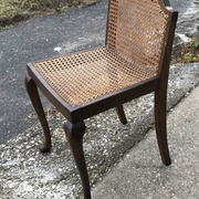 Vintage Wood & Cane Lounge Chair, 1950s