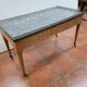 Table basse en merisier style Louis XVI dessus marbre
