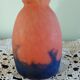 TULIP chandelier or lamp Marbled glass - Orange blue purple - Art Deco