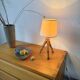 1960s rattan desk or table lamp