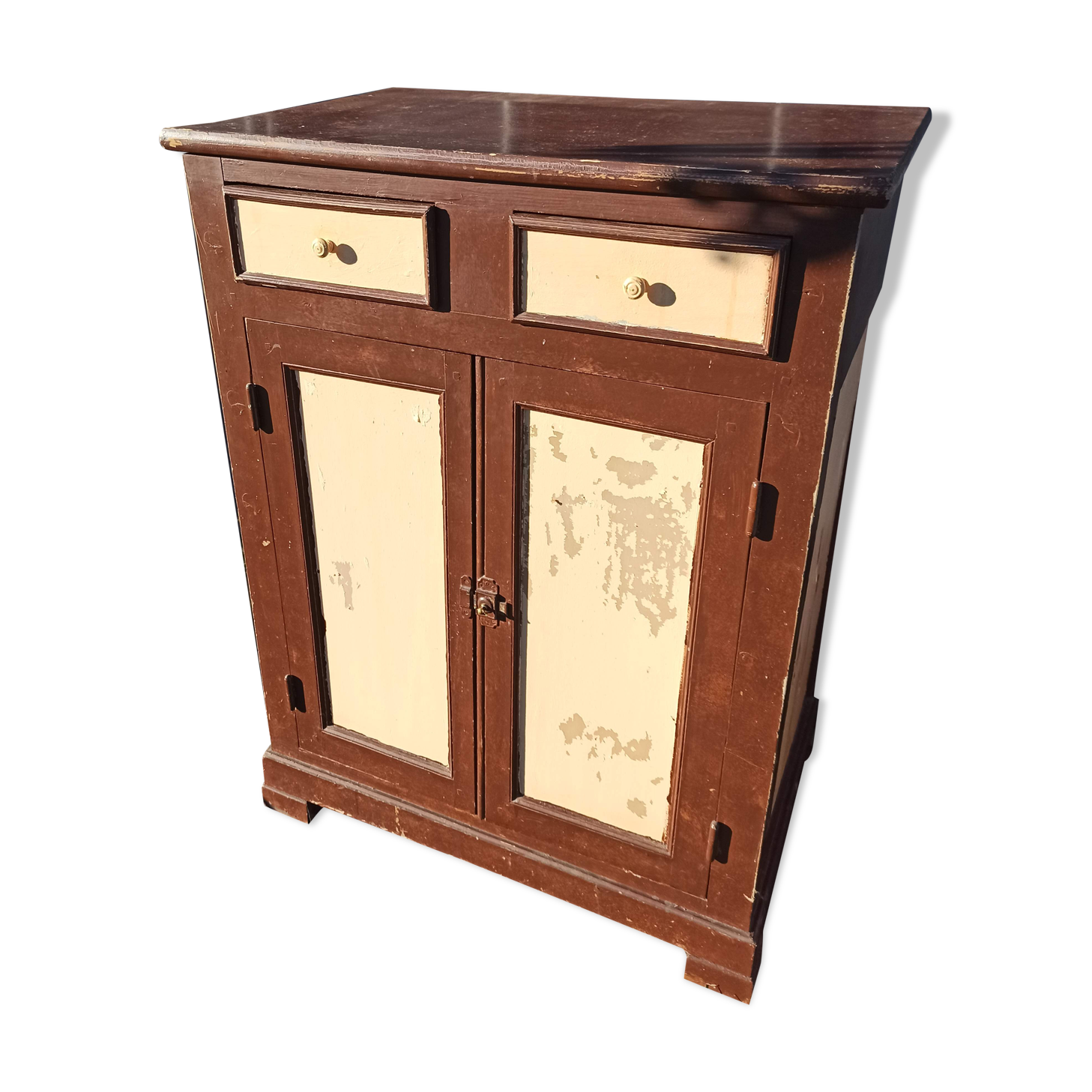 Low Parisian buffet Solid support height two doors 2 drawers