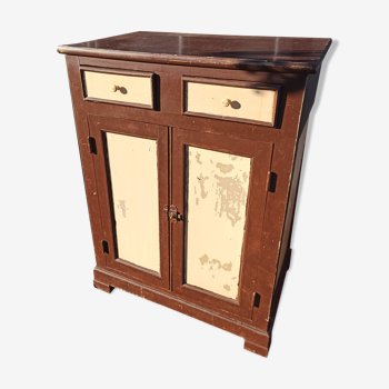 Low Parisian buffet Solid support height two doors 2 drawers