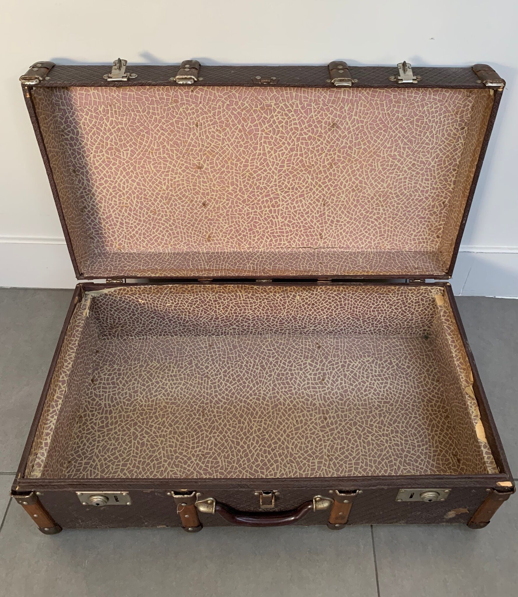 Valise en bois ancienne vintage