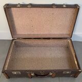 Old vintage wooden suitcase